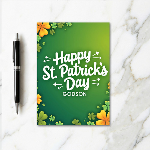 Happy St Patricks Day Godson Card