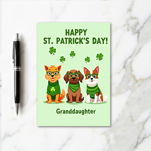 Happy St Patricks Day Granddaughter Card