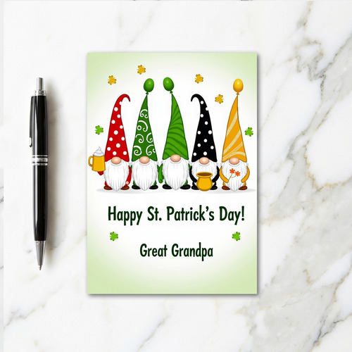 Happy St Patricks Day Great Grandpa Card