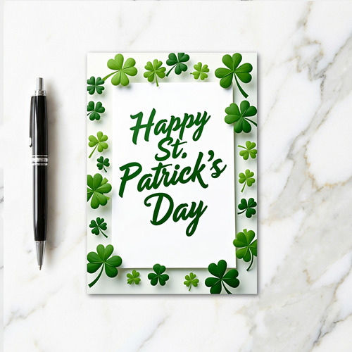 Happy St Patricks Day Green Card