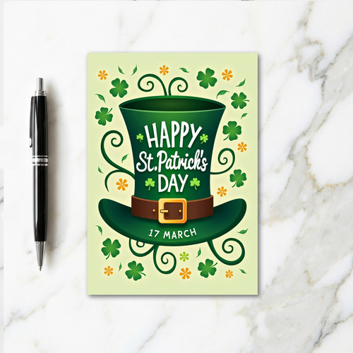 Happy St Patricks Day Hat Card