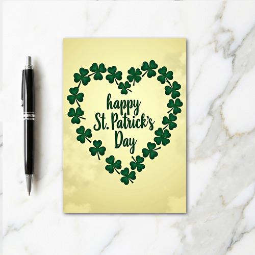 Happy St Patricks Day Heart Card