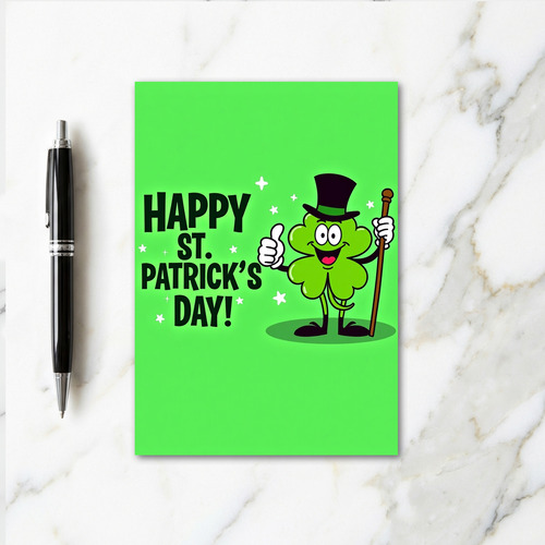 Happy St Patricks Day Mascot Card