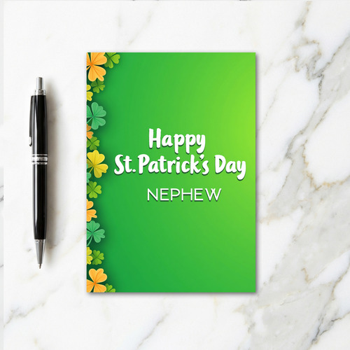 Happy St Patricks Day Nephew Card