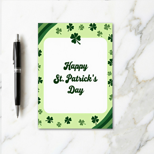 Happy St Patricks Day Retro Art Card