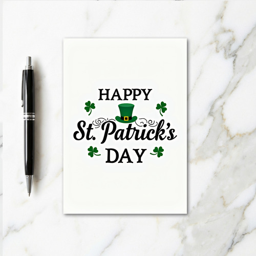 Happy St Patricks Day Script Card