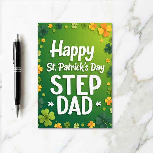 Happy St Patricks Day Step Dad Card