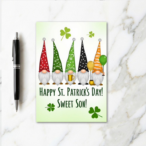 Happy St Patricks Day Sweet Son Card