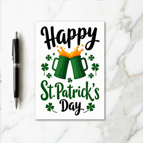 Happy St Patricks Day Toast Card