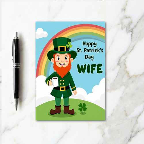 Happy St Patricks Day Wife Card