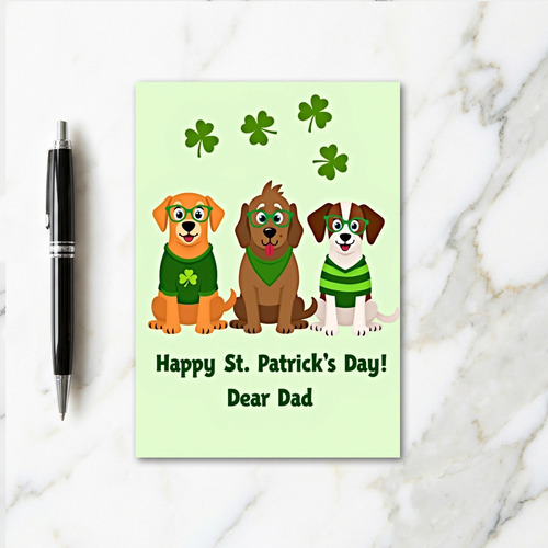 Happy St Patricks Dogs Card