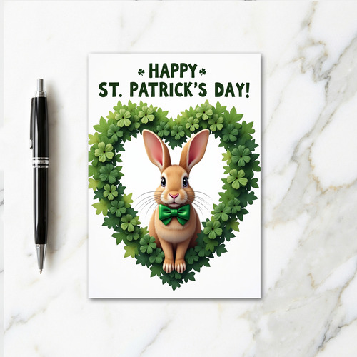 Happy St Patricks Rabbit Day Card
