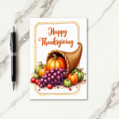Happy Thanksgiving Abundance Card