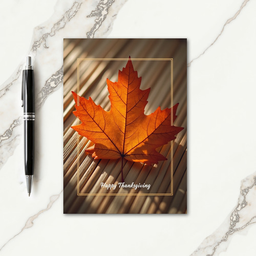 Happy Thanksgiving Amber Beauty Card