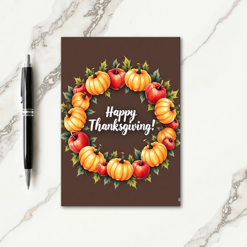 Happy Thanksgiving Apples Card