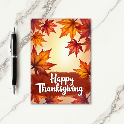 Happy Thanksgiving Autumn Card