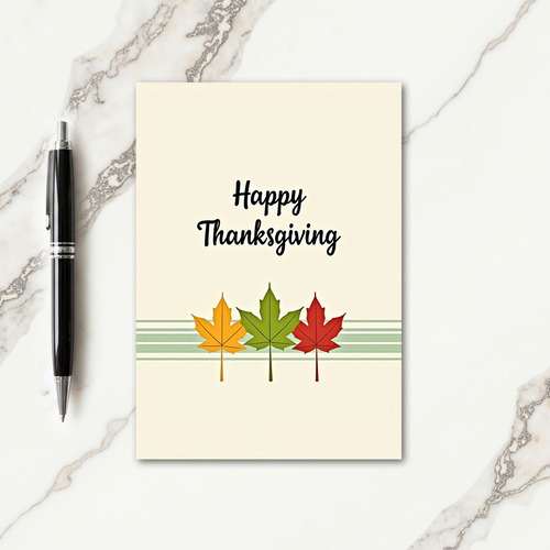 Happy Thanksgiving Autumn Colors Card