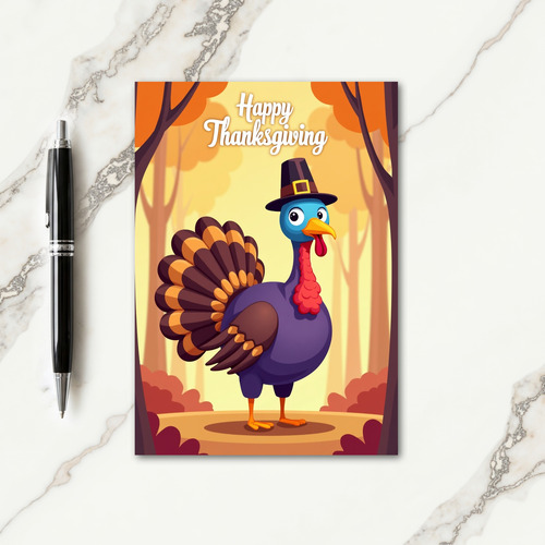 Happy Thanksgiving Autumn Forest Card thumbnail