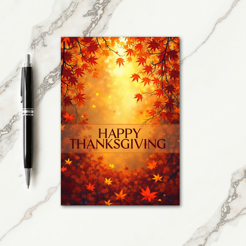 Happy Thanksgiving Autumn Glow Card