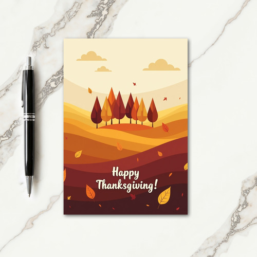 Happy Thanksgiving Autumn Hills Card thumbnail