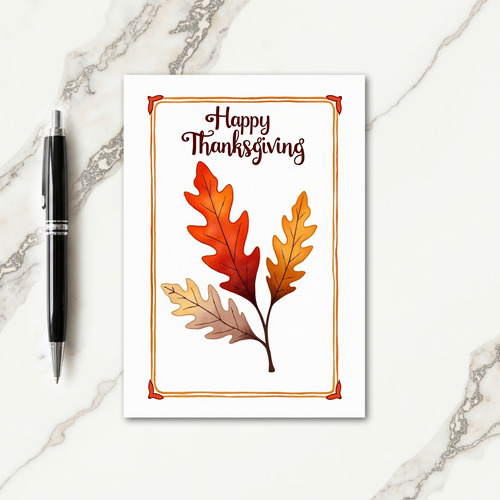 Happy Thanksgiving Autumn Hues Card thumbnail