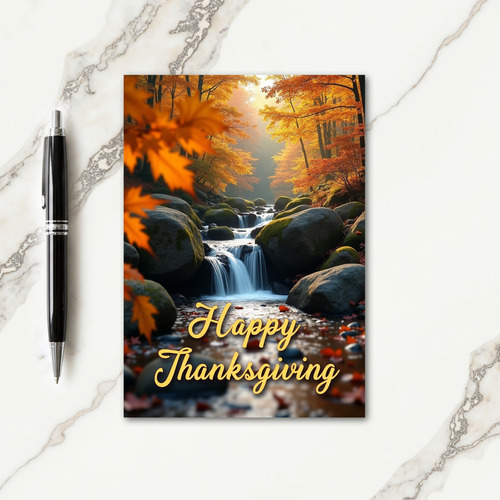 Happy Thanksgiving Autumn Stream Card thumbnail