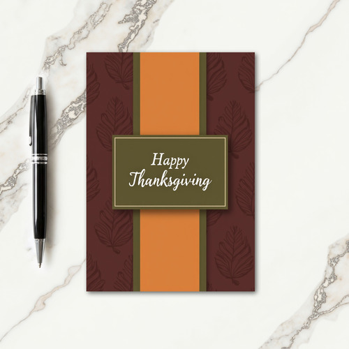Happy Thanksgiving Autumnal Card