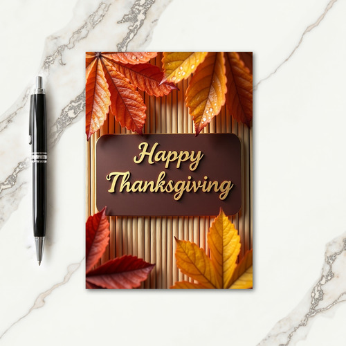 Happy Thanksgiving Autumnal Glow Card