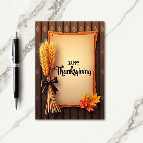 Happy Thanksgiving Autumnal Leaf Card thumbnail