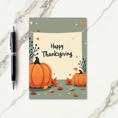 Happy Thanksgiving Berries Card thumbnail