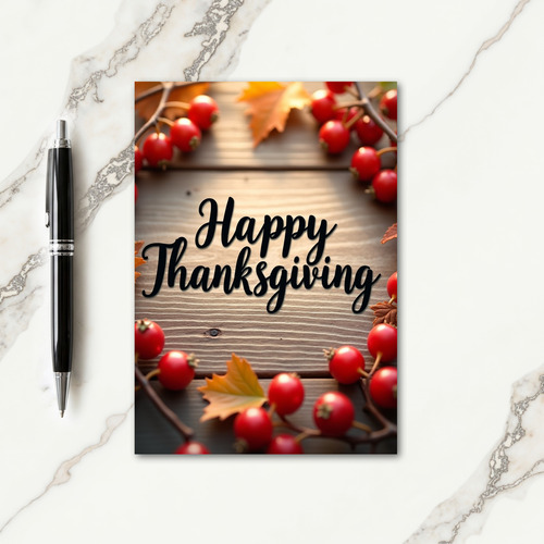 Happy Thanksgiving Berry Card