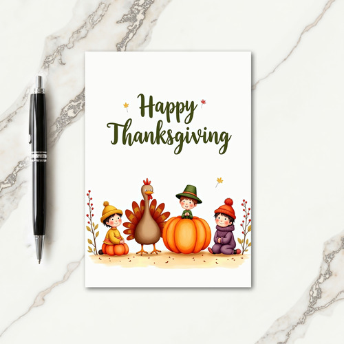 Happy Thanksgiving Bird Card