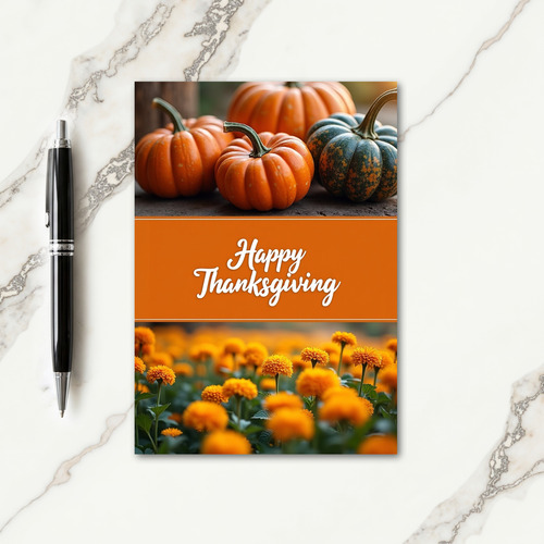 Happy Thanksgiving Blooms Card