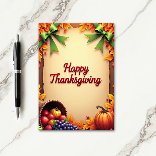 Happy Thanksgiving Bountiful Card