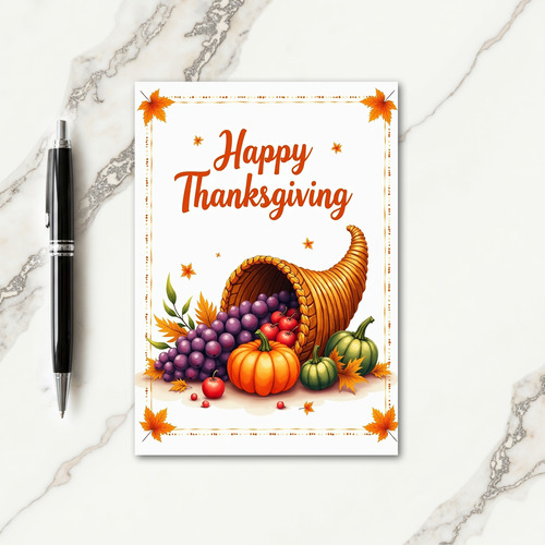 Happy Thanksgiving Bounty Card