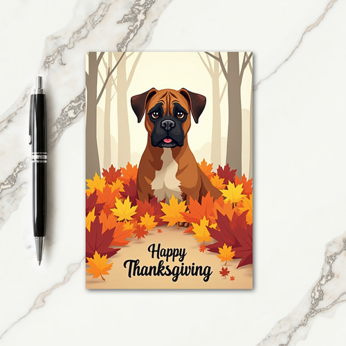 Happy Thanksgiving Brown Dog Card