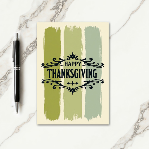Happy Thanksgiving Brushstrokes Card