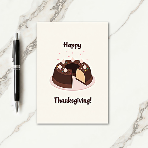 Happy Thanksgiving Cake Card thumbnail
