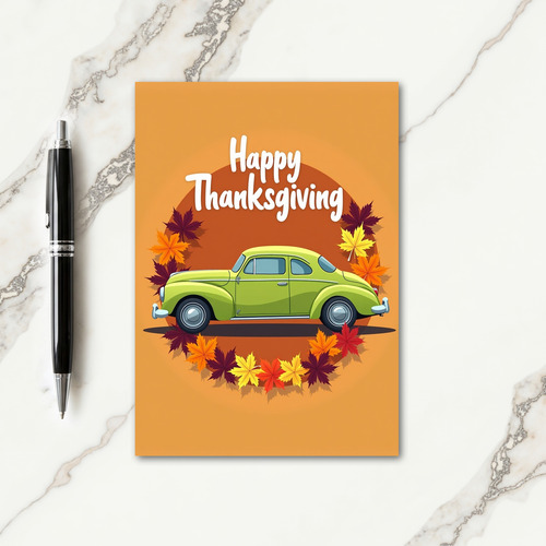 Happy Thanksgiving Car Card