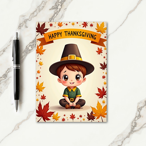 Happy Thanksgiving Child Card