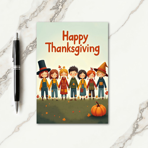 Happy Thanksgiving Children Card thumbnail