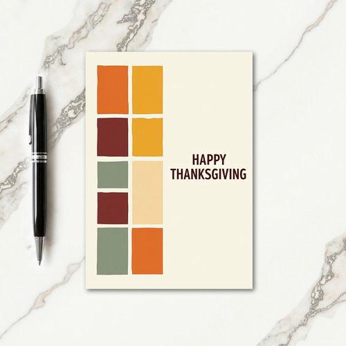 Happy Thanksgiving Color Grid Card