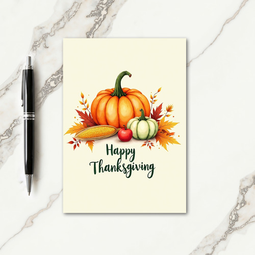Happy Thanksgiving Corn Card thumbnail