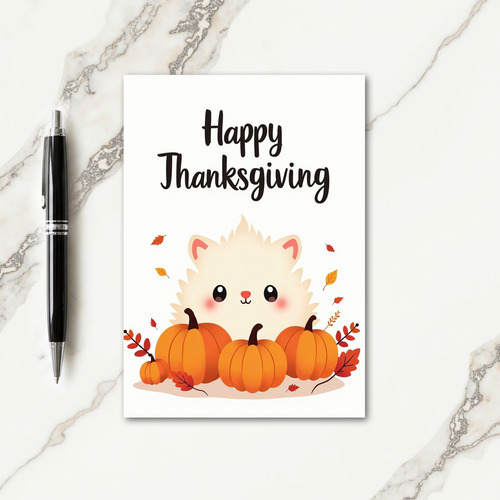 Happy Thanksgiving Cozy Creature Card thumbnail