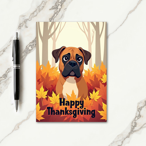 Happy Thanksgiving Dog Card