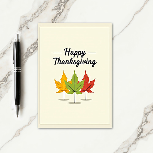 Happy Thanksgiving Fall Colors Card