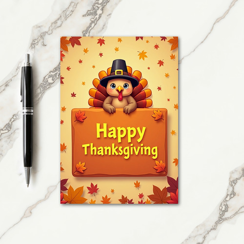 Happy Thanksgiving Festive Card