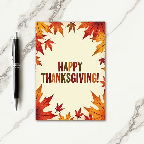 Happy Thanksgiving Foliage Card