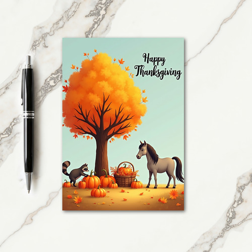 Happy Thanksgiving Forest Friend Card thumbnail