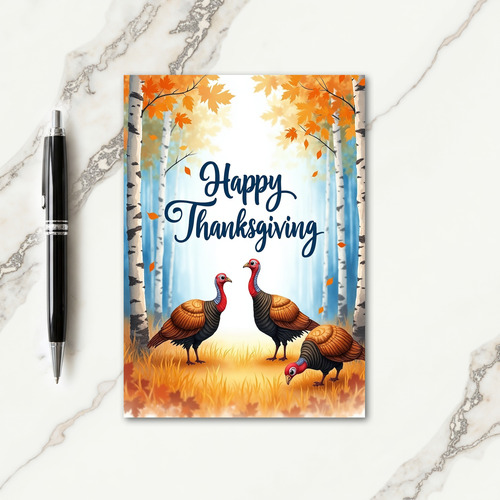 Happy Thanksgiving Forest Path Card thumbnail
